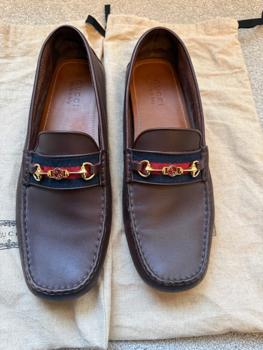 MENS Gucci Brown drivers - size 12